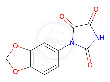 Chemical structure of 1-(1,3-benzodioxol-5-yl)imidazolidine-2,4,5-trione