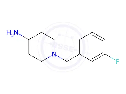 Chemical structure of 1-(3-FLUORO-BENZYL)-PIPERIDIN-4-YLAMINE DIHYDROCHLORIDE
