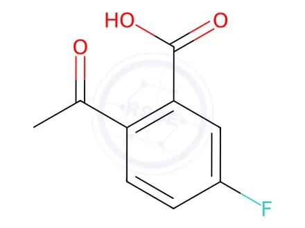 Chemical structure of 2-Acetyl-5-fluorobenzoic acid