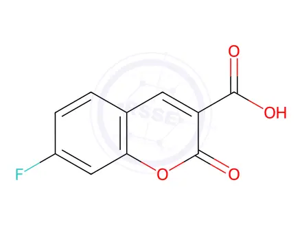 Chemical structure of 7-Fluoro-2-oxo-2H-chromene-3-carboxylic Acid