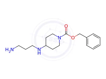 Chemical structure of benzyl 4-[(3-aminopropyl)amino]piperidine-1-carboxylate dihydrochloride