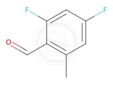 Chemical structure of Benzaldehyde, 2,4-difluoro-6-methyl-