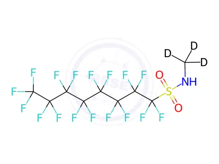 Chemical structure of N-methyl-d3-perfluoro-1-octanesulfonamide