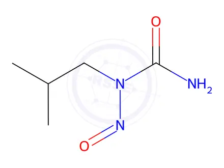 Chemical structure of N-2-Methylpropyl-N-nitroso-Urea