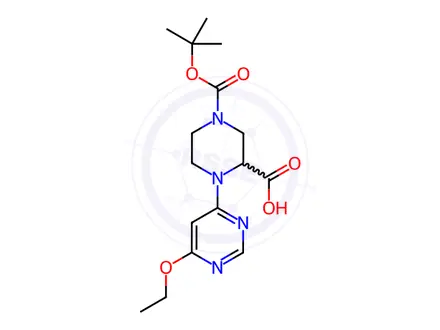 Chemical structure of 4-(6-Ethoxy-pyriMidin-4-yl)-piperazine-1,3-dicarboxylic acid 1-tert-butyl ester