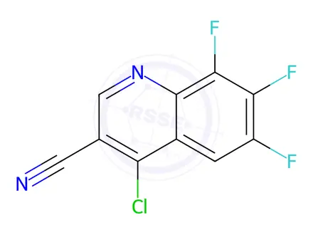 Chemical structure of 4-Chloro-6,7,8-trifluoroquinoline-3-carbonitrile
