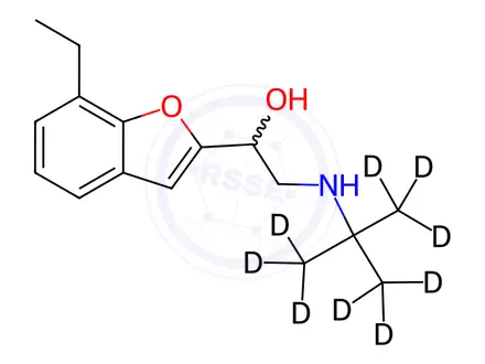 Chemical structure of Bufuralol-d9 Hydrochloride