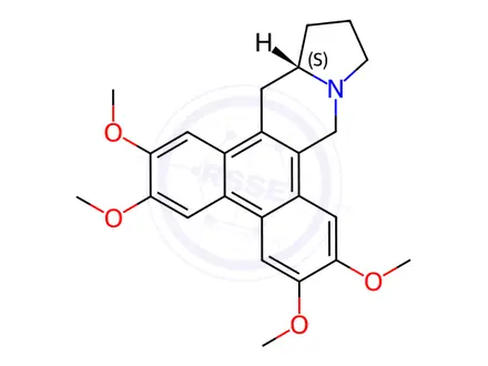 Chemical structure of (+)-(S)-Tylophorine