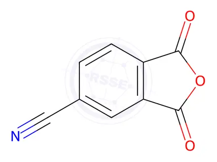 Chemical structure of 5-Isobenzofurancarbonitrile, 1,3-dihydro-1,3-dioxo-