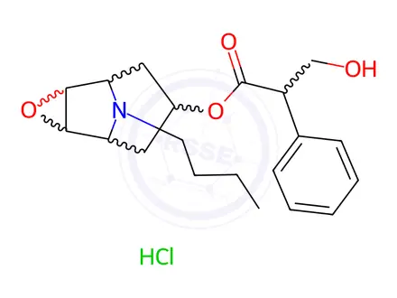 Chemical structure of N-Butyl Nor Scopolamine Hydrochloride