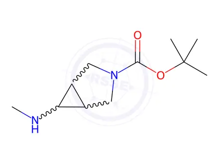 Chemical structure of tert-Butyl 6-(methylamino)-3-azabicyclo[3.1.0]hexane-3-carboxylate