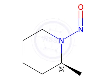 Chemical structure of S-N-NITROSO-2-METHYLPIPERIDINE