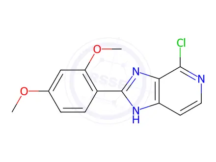 Chemical structure of 4-Chloro-2-(2,4-dimethoxyphenyl)-1H-imidazo[4,5-c]pyridine