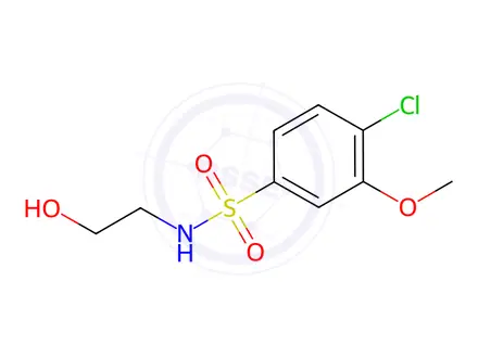 Chemical structure of 4-Chloro-N-(2-hydroxyethyl)-3-methoxybenzenesulfonamide