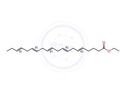Chemical structure of 5,8,11,14,17-Icosapentaenoic acid ethyl ester
