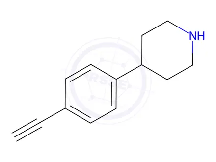 Chemical structure of 4-(4-Ethynylphenyl)piperidine