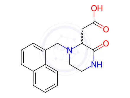 Chemical structure of 2-[1-(1-Naphthylmethyl)-3-oxo-2-piperazinyl]-acetic acid
