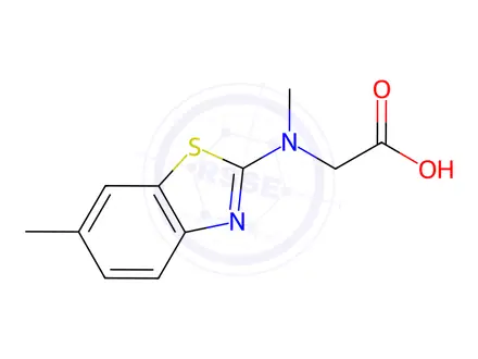 Chemical structure of n-methyl-n-(6-methyl-1,3-benzothiazol-2-yl)glycine