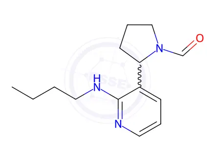 Chemical structure of 2-(2-(Butylamino)pyridin-3-yl)pyrrolidine-1-carbaldehyde