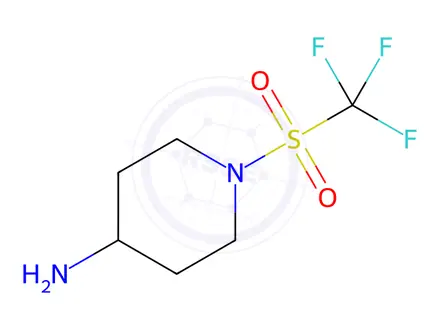 Chemical structure of 1-((Trifluoromethyl)sulfonyl)piperidin-4-amine