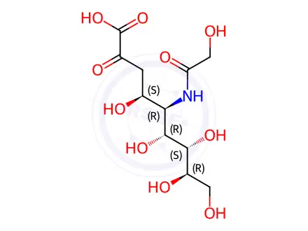 Chemical structure of N-Glycolylneuraminic acid