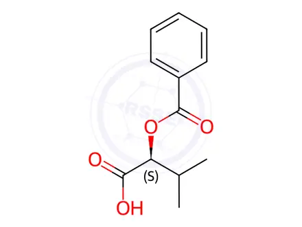 Chemical structure of Butanoic acid, 2-(benzoyloxy)-3-methyl-, (S)-(9CI)