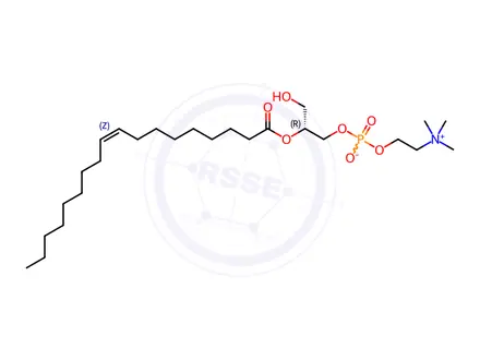 Chemical structure of 2-18:1 Lyso PC