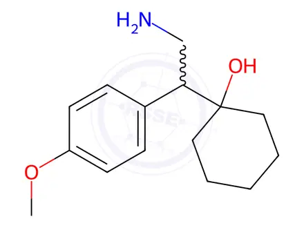 Chemical structure of Venlafaxine Hydrochloride Impurity 3 Acetate (Venlafaxine Hydrochloride EP Impurity C Acetate)