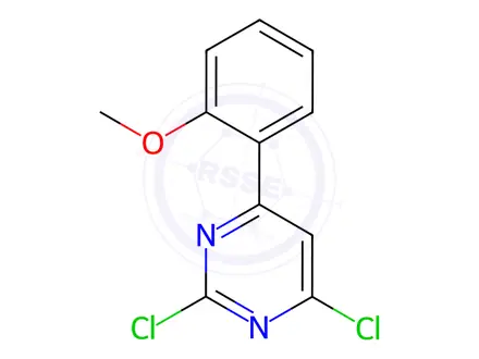 Chemical structure of 2,4-Dichloro-6-(2-methoxyphenyl)pyrimidine