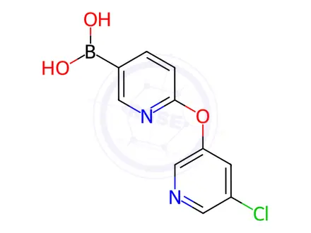 Chemical structure of (6-((5-Chloropyridin-3-yl)oxy)pyridin-3-yl)boronic acid