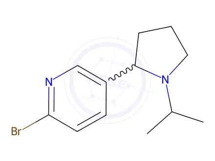 Chemical structure of 2-Bromo-5-(1-isopropylpyrrolidin-2-yl)pyridine