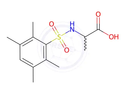 Chemical structure of N-(2,3,5,6-Tetramethylphenylsulfonyl)-DL-alanine