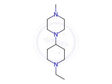 Chemical structure of Piperazine, 1-(1-ethyl-4-piperidinyl)-4-methyl-(9CI)