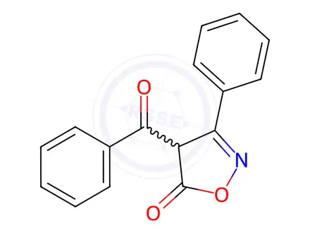 Chemical structure of 4-Benzoyl-3-phenylisoxazol-5(4H)-one