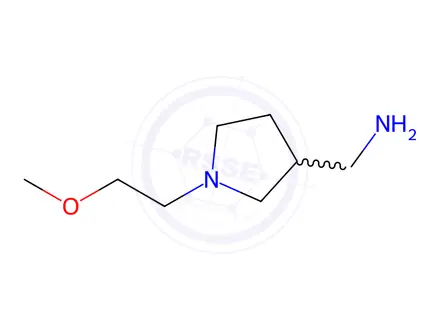 Chemical structure of 1-[1-(2-Methoxyethyl)pyrrolidin-3-yl]methanamine