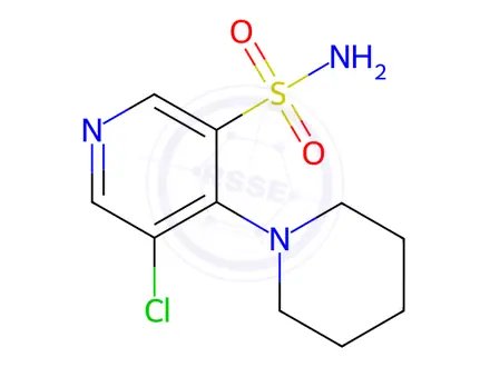 Chemical structure of 5-Chloro-4-(piperidin-1-yl)pyridine-3-sulfonamide