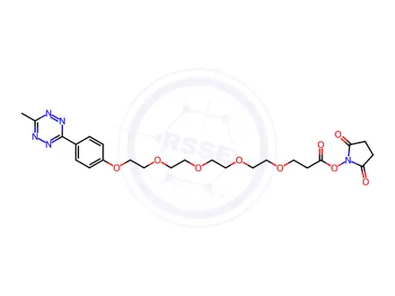Chemical structure of Methyltetrazine-PEG4-NHS ester
