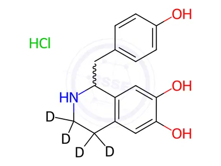 Chemical structure of Higenamine hydrochloride-D4