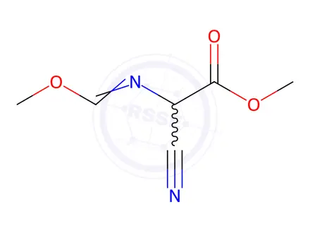 Chemical structure of Acetic acid, cyano[(methoxymethylene)amino]-, methyl ester (9CI)