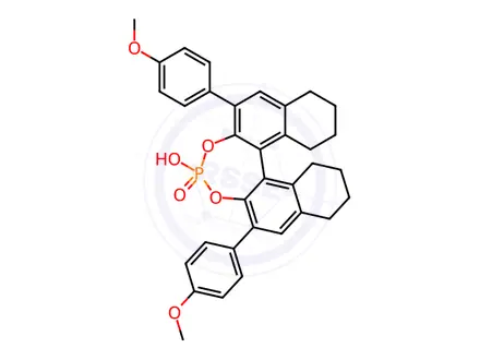 Chemical structure of (11bR)​-8,​9,​10,​11,​12,​13,​14,​15-​Octahydro-​4-​hydroxy-​2,​6-​bis(4-​methoxyphenyl)​-4-​oxide-dinaphtho[2,​1-​d:1',​2'-​f]​[1,​3,​2]​dioxaphosphepin