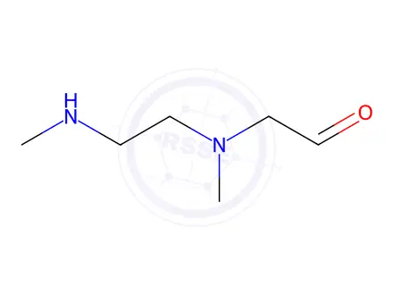 Chemical structure of Acetaldehyde, [methyl[2-(methylamino)ethyl]amino]-(9CI)