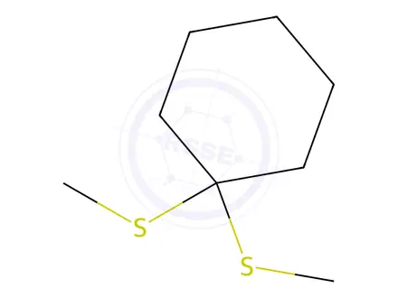 Chemical structure of Cyclohexane-1,1-diylbis(methylsulfane)