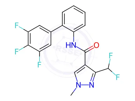 Chemical structure of Fluxapyroxad in acetonitrile