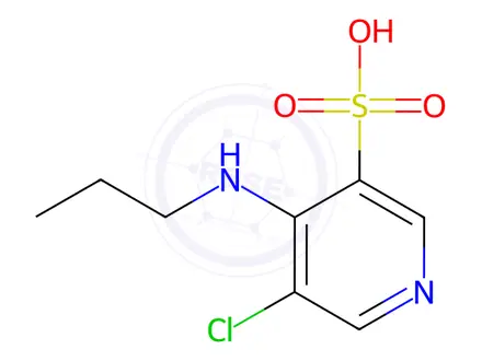 Chemical structure of 5-Chloro-4-(propylamino)pyridine-3-sulfonic acid