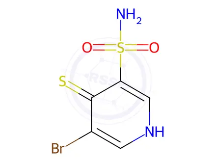 Chemical structure of 5-Bromo-4-mercaptopyridine-3-sulfonamide