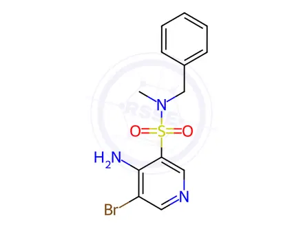 Chemical structure of 4-Amino-N-benzyl-5-bromo-N-methylpyridine-3-sulfonamide