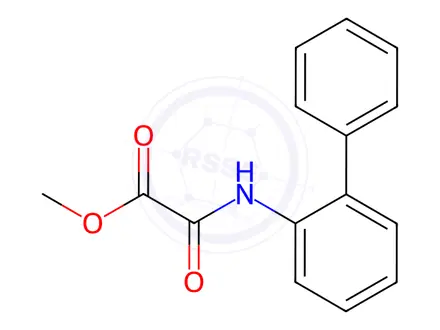 Chemical structure of Acetic acid, 2-([1,1'-biphenyl]-2-ylamino)-2-oxo-, methyl ester