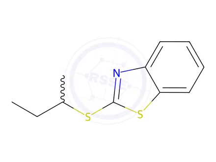 Chemical structure of Benzothiazole, 2-[(1-methylpropyl)thio]-(9CI)