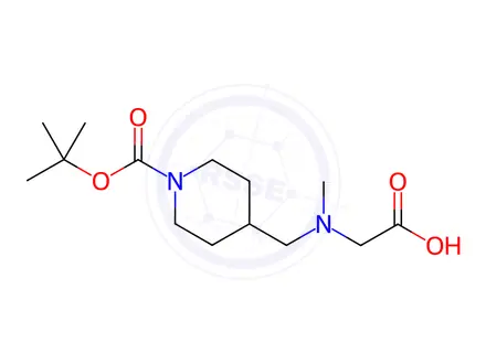 Chemical structure of 4-[(CarboxyMethyl-Methyl-aMino)-Methyl]-piperidine-1-carboxylic acid tert-butyl ester