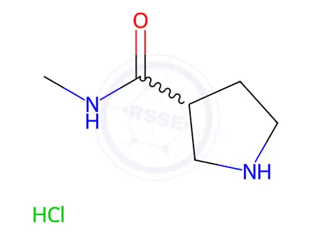 Chemical structure of N-Methyl-3-pyrrolidinecarboxamide Hydrochloride
